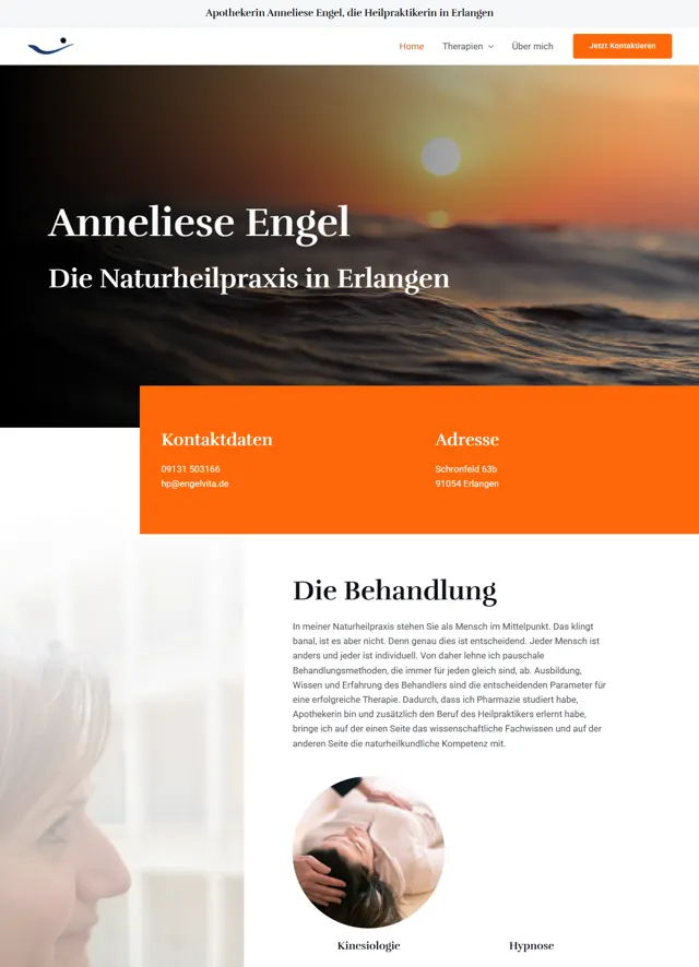 Website Naturheilpraxis Anneliese Engel