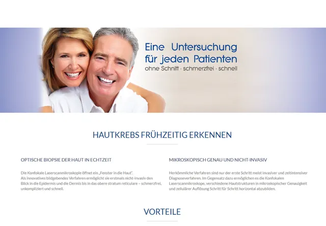 Website Erkennen von Hautkrebs