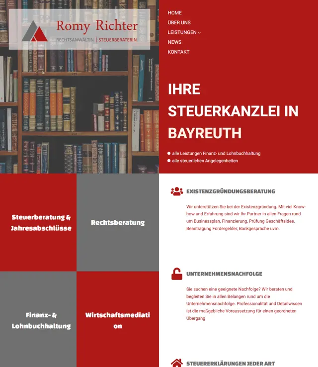 Website Steuerkanzlei Romy Richter