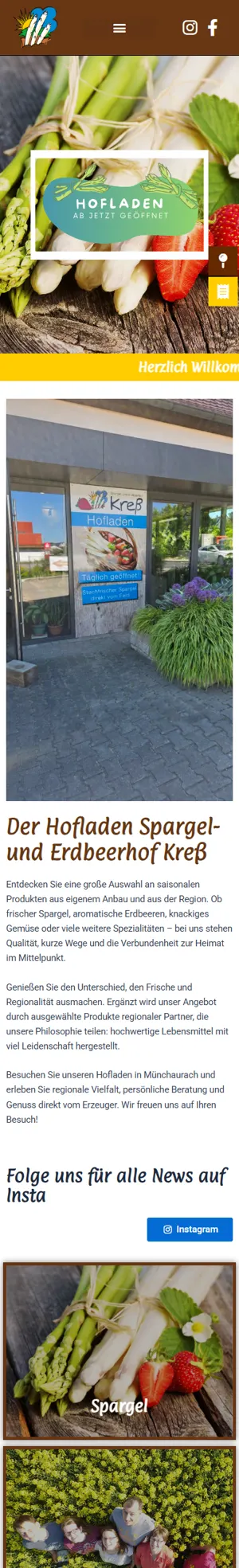 Morgentau Spargel auf dem Handy
