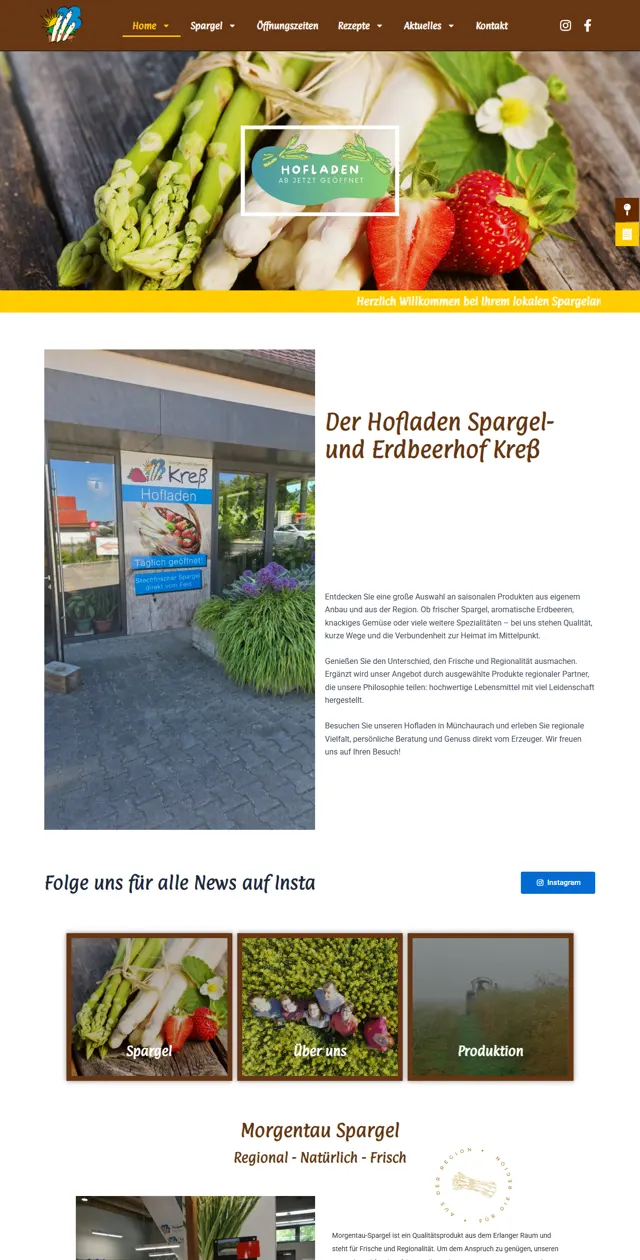 Website Morgentau Spargel