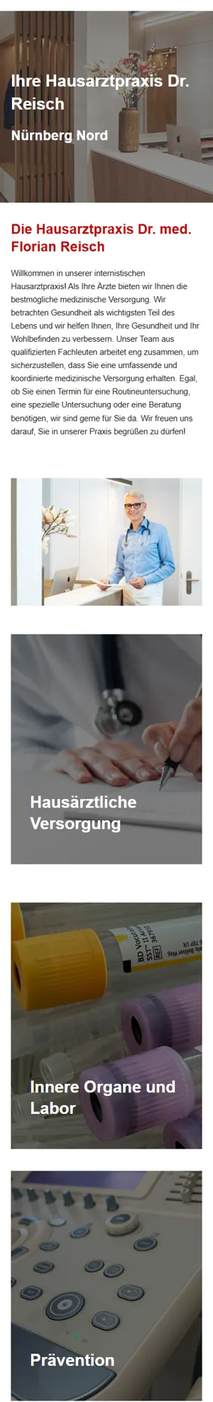 Hausarztpraxis Dr. Reisch auf dem Handy