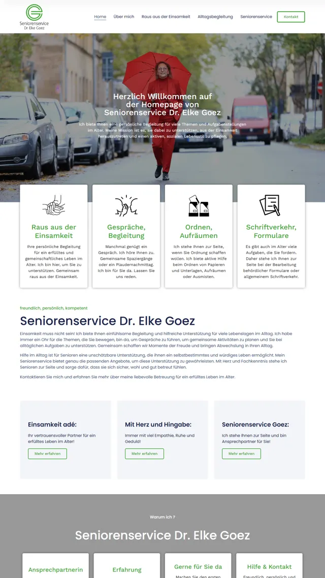 Website Seniorenservice Dr. Elke Goez