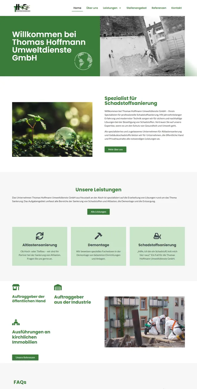 Website Umweltdienste Hoffmann